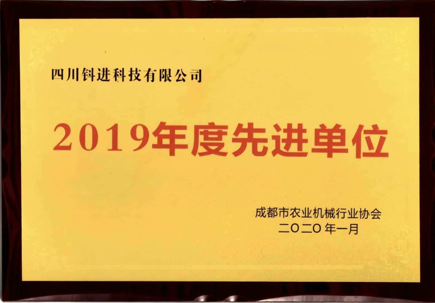 2019年先进单位