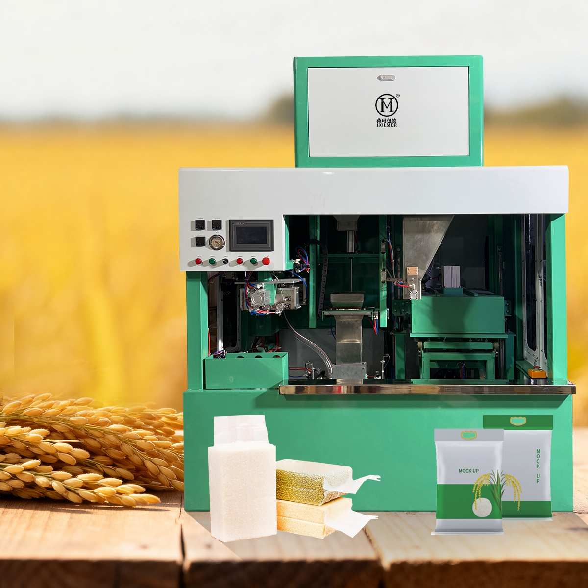 dual-station rice packing machine